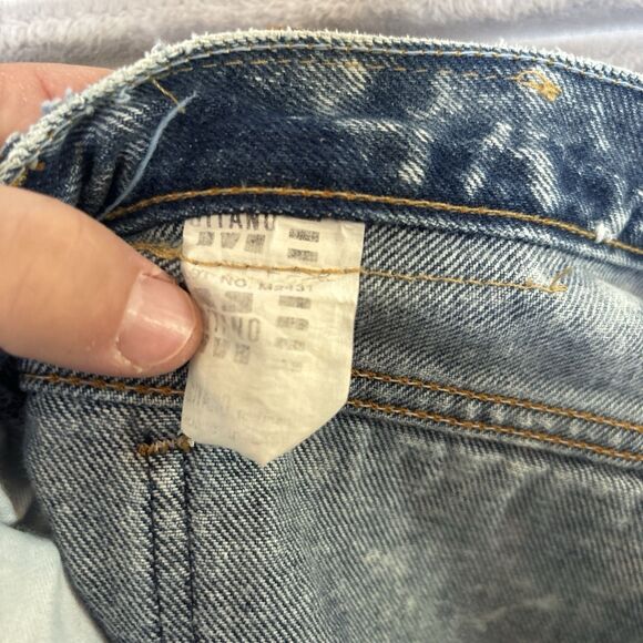 Vintage 90s Gitano Baggy Jeans Mens Acid Wash Hi-Rise Denim 34x32 - Picture 14 of 16